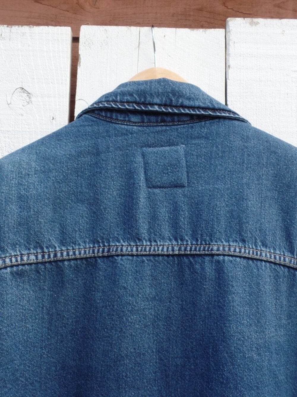 Free People Opal Swing Denim Jacket REMOVABLE Faux Fur Collar NWT XL - Picture 12 of 14